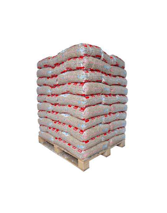 Afbeelding van Pellet Swiss Warme EN+A1 DIN+ 100% naaldhout – pallet van 70 zakken van 15Kg – levering inbegrepen